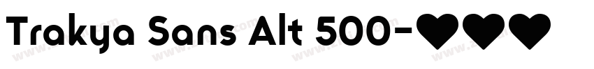 Trakya Sans Alt 500字体转换